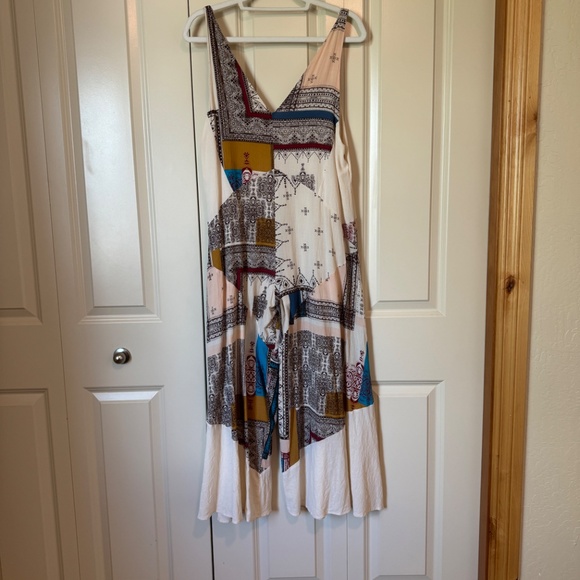 Free People Patchwork Wide Leg Jumpsuit (XS) - Picture 2 of 3